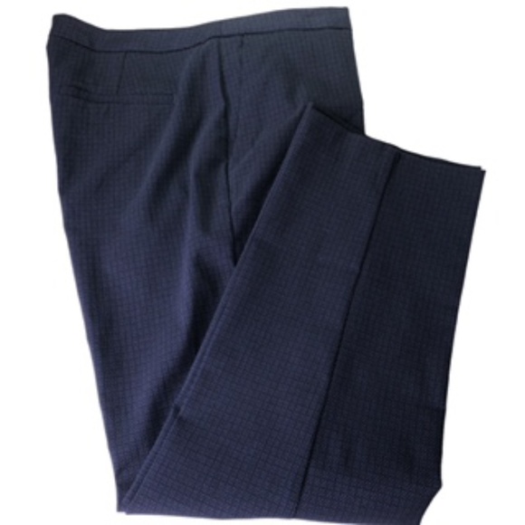NWOT Mario Serrano Unlined Ankle Navy/Black Ankle Pant Size 8 - Picture 1 of 10